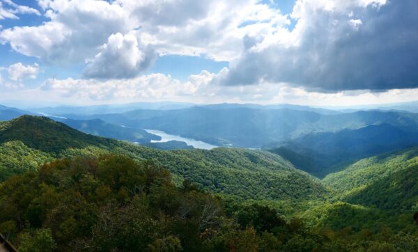View from Shuckstack Fire Tower in North Carolina.