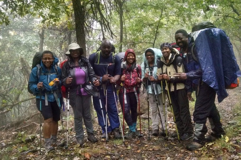 outdoor-afro-group-on-the-trail-in-2016-underground-rairoad-hike-from-brittany-leavitt