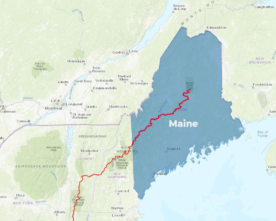 Appalachian trail thru outlet hike map