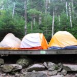 Tents at an Appalachian Trail campsite.
