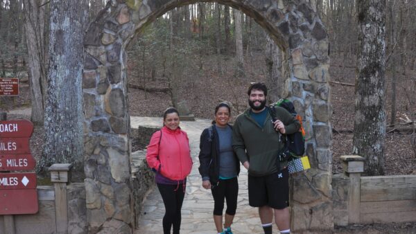 At the Approach Trail Arch with Family