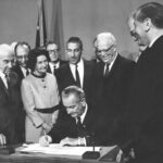 For years the ATC worked with Congress to provide federal protection for the A.T., which culminated in 1968 when President Lyndon B. Johnson signed the National Trails System Act into law. Image courtesy of Jack Rottier.