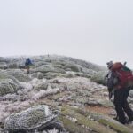 Lemmy and Green Giant near Baxter Peak. Photo by Katie Farrar