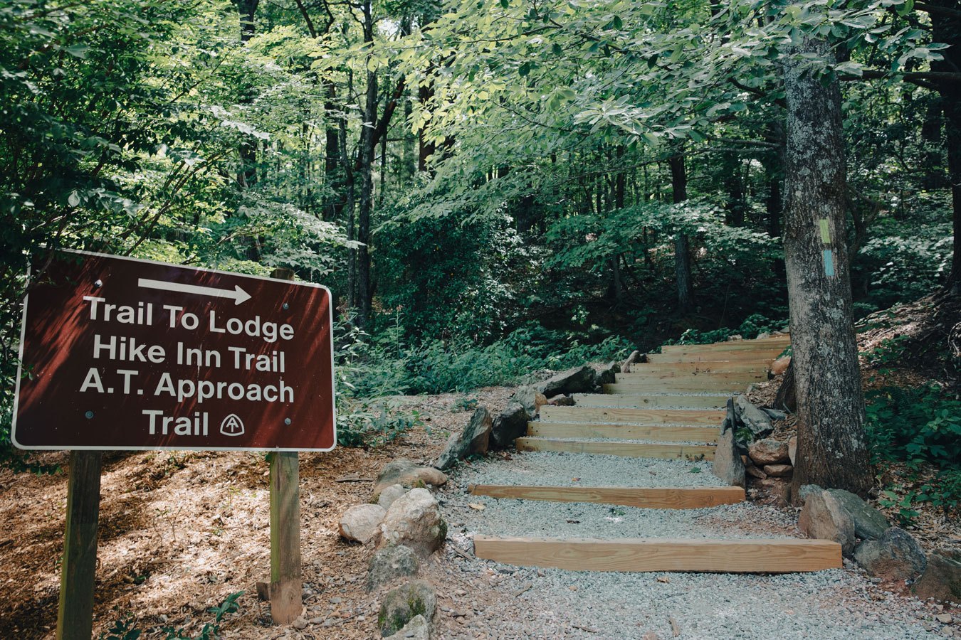 The entrance to the A.T. Approach Trail and Hike Inn.Photo by Bonnie Bandurski