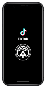 iPhone featuring the Appalachian Trail Conservancy and TikTok logos