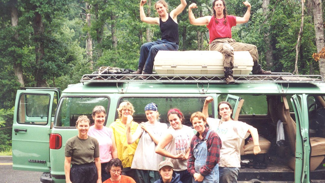 An all-women Trail Crew form the Konnarock archives