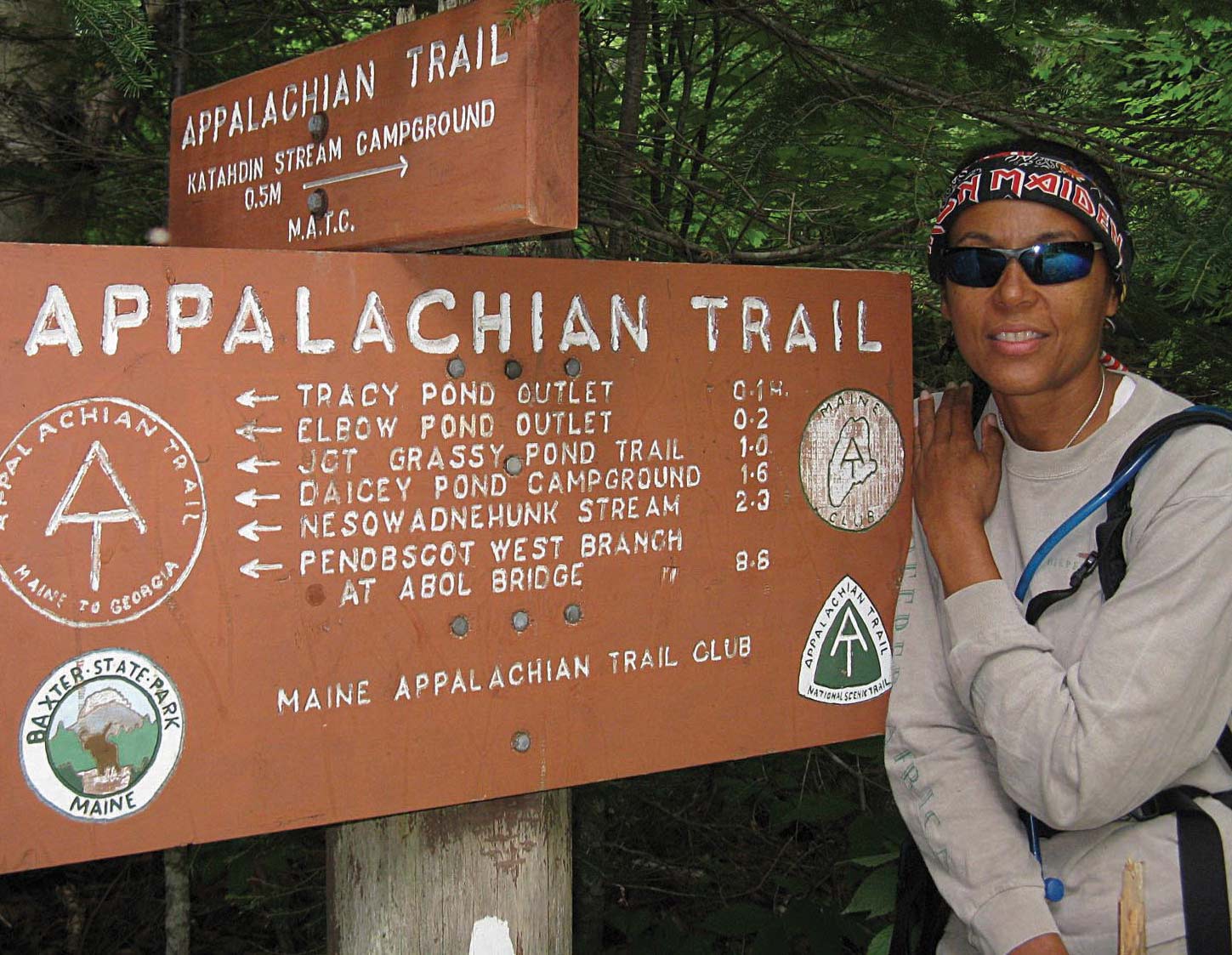 Marcia Fairweather on a Section Hike in Maine.
