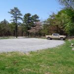 A truck is parked in Big Flat parking lot