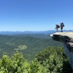 Couple overlooks the view at McAfee Knob