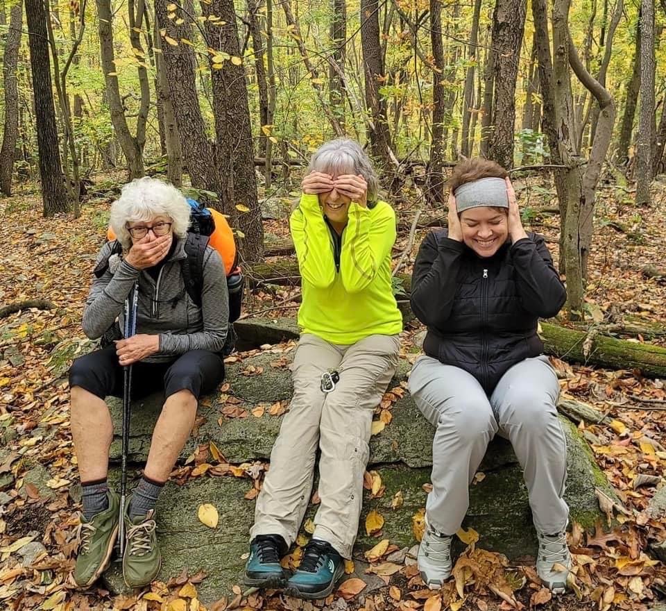 Women enjoying a relaxing moment on the Trail.