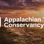 The Appalachian Trail Conservancy's new logo, which includes the logo mark and "Appalachian Trail Conservancy."
