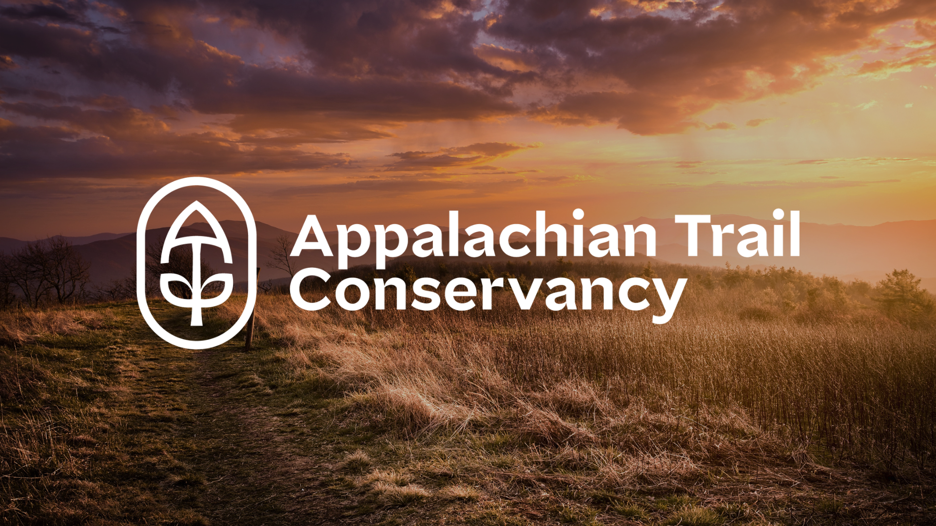 The Appalachian Trail Conservancy's new logo, which includes the logo mark and "Appalachian Trail Conservancy."