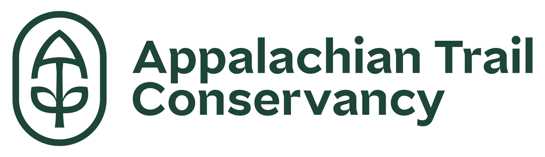 The Appalachian Trail Conservancy's new logo, which includes the logo mark and 
