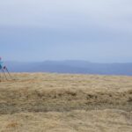 Solo hiker on Big Bald