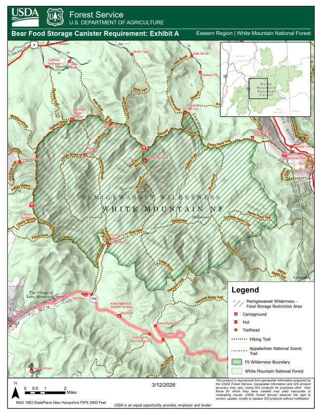New Hampshire: Bear Can Requirement in the Pemi Wilderness ...